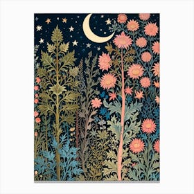 William Morris Night In The Garden 8 Canvas Print