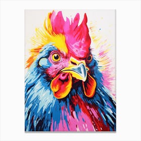 Andy Warhol Style Bird Chicken 2 Canvas Print