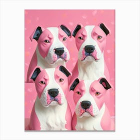 Pink Dogs Canvas Print