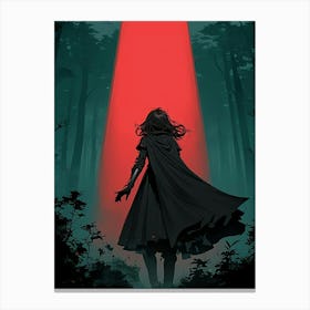 Girl In The Forest Canvas Print