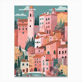 Verona 3, Italy Illustration Canvas Print