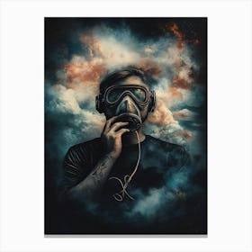 Gas Mask OIl Painting Canvas Print