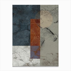 Geometric Shapes With Texture Canvas Print