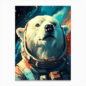 Polar Bear In Space 2 Canvas Print