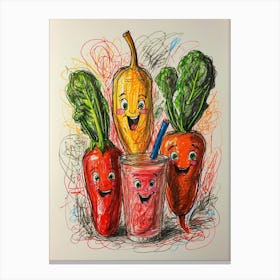 Carrots And Smoothies Canvas Print