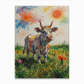 Cow In The Meadow 1 Canvas Print