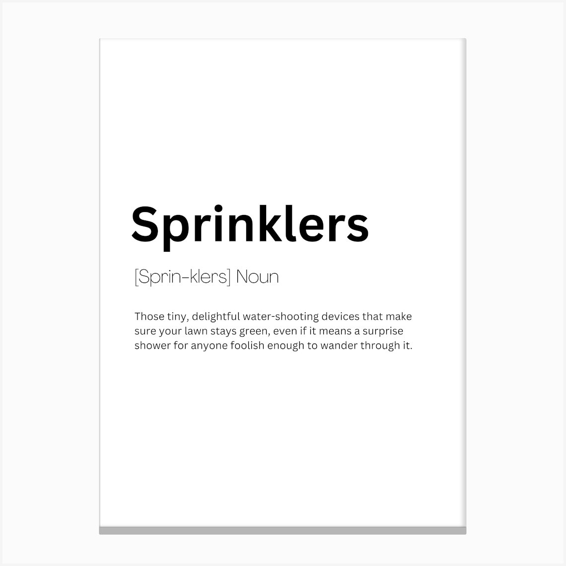 Sprinklers Definition Meaning Leinwandbild