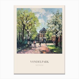 Vondelpark Amsterdam 4 Vintage Cezanne Inspired Poster Canvas Print