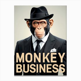 Primates in Power: Monkey Business Canvas Print