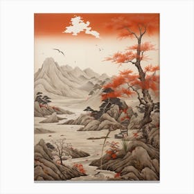 Japanese Sweet Flag Victorian Style 1 Canvas Print