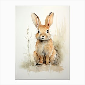 Bunny Drawing Rabbit Prints Watercolour 4 Canvas Print