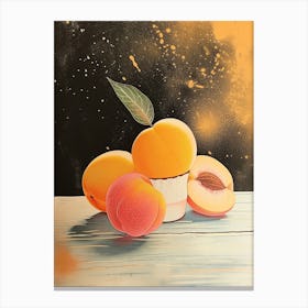 Art Deco Peaches 1 Canvas Print