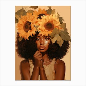 Sunflower Girl 8 Canvas Print