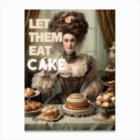Let Them Eat Cake Victorian Sweets Woman Canvas Print