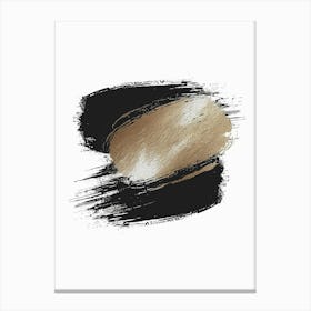 Gold Brush Stroke Canvas Print