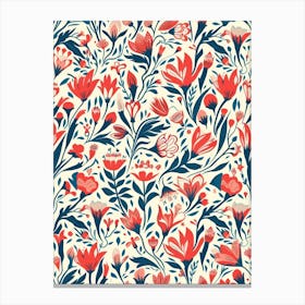 Flower Jubilee London Fabrics Floral Pattern 3 Canvas Print