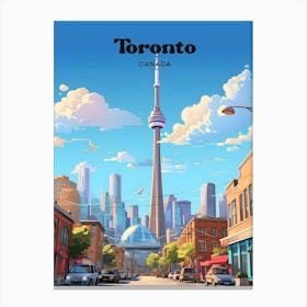 Toronto Canada Skyscraper Modern Travel Art Canvas Print