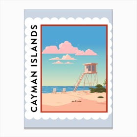 Cayman Islands Travel Stamp Poster Canvas Print