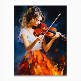 Strings Of Serenity A Portrait Of Musical Grace Canvas Print