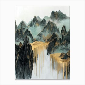 Cordillera Light Geometric Shadows Canvas Print