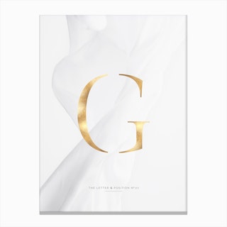 Letter G Gold Canvas Print