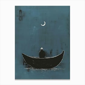 Man In A Boat 7 Canvas Print