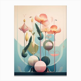 Abstract Geometric Botanical 8 Canvas Print