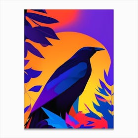 Raven Pop Matisse Bird Canvas Print