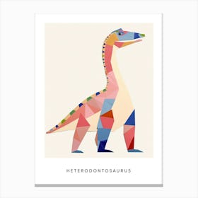 Nursery Dinosaur Art Heterodontosaurus 2 Poster Canvas Print