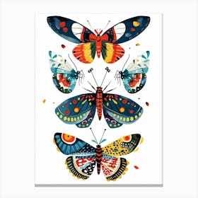 Colourful Insect Illustration Butterfly 14 Canvas Print