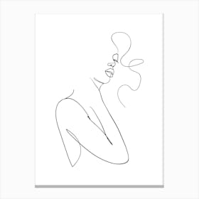 The Marilyn, Glamour, Outline, Line Art, Wall Print Canvas Print
