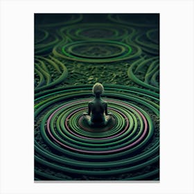Meditation, trippy garden, artwork print. "The Void" Canvas Print