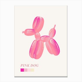 Pink Dog Canvas Print