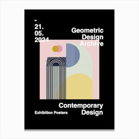 Geometric Design Archive Poster 26 Canvas Print