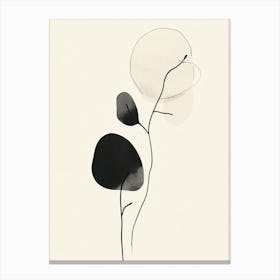 Abstract Black And White Painting 1 Canvas Print