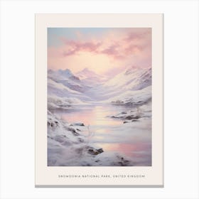 Dreamy Winter Painting Poster Snowdonia National Park United Kingdom 3 Canvas Print
