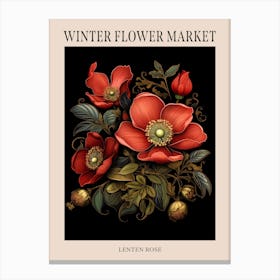 Lenten Rose 2 Winter Flower Market Poster Canvas Print