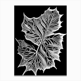 Bitter Leaf Linocut 4 Canvas Print