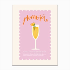 Mimosa cocktail Canvas Print