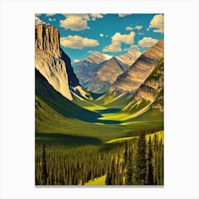 Jasper National Park Canada Vintage Poster Canvas Print