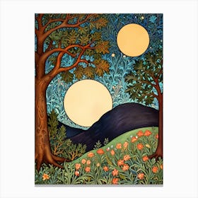 William Morris Print Moonlight Canvas Print