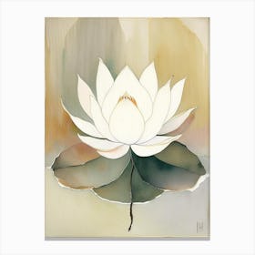 Lotus Symbol 1, Abstract Painting Canvas Print