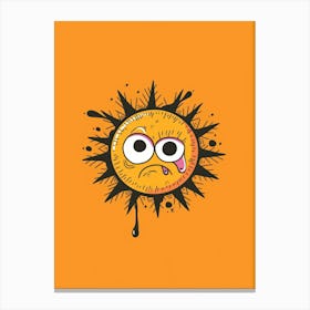 Cartoon Sun Canvas Print