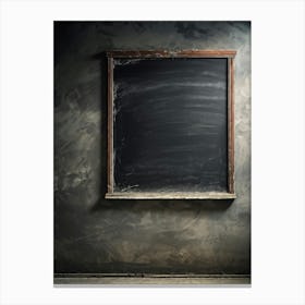 Abstract Capture Of A Blank Blackboard Smudge Marks Streaked Horizontally Across Chalk Residue Vis (3) Canvas Print