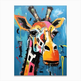 Giraffe Street art Canvas Print