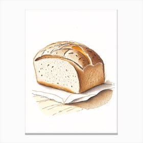 Soybean Bread Bakery Product Quentin Blake Illustration Canvas Print