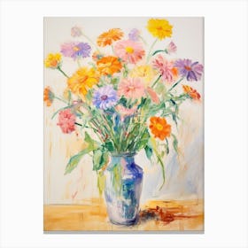 Flower Painting Fauvist Style Calendula 2 Canvas Print