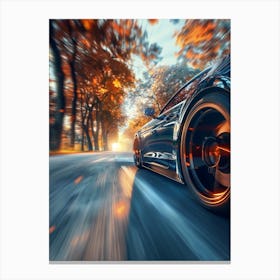 Sports Car In Autumn Canvas Print