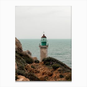 Old Lighthouse In Greece Canvas Print