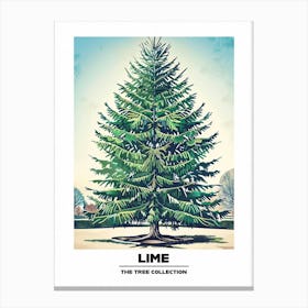 Lime Tree Storybook Illustration 3 Poster Canvas Print
